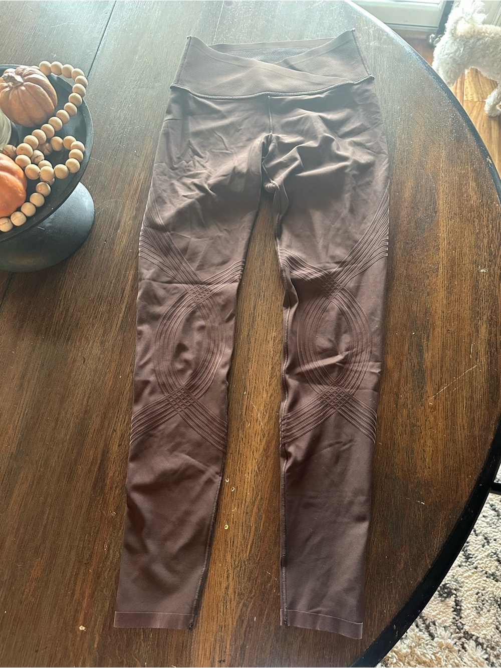 High-Waist Seamless Leggings in Chocolate Brown